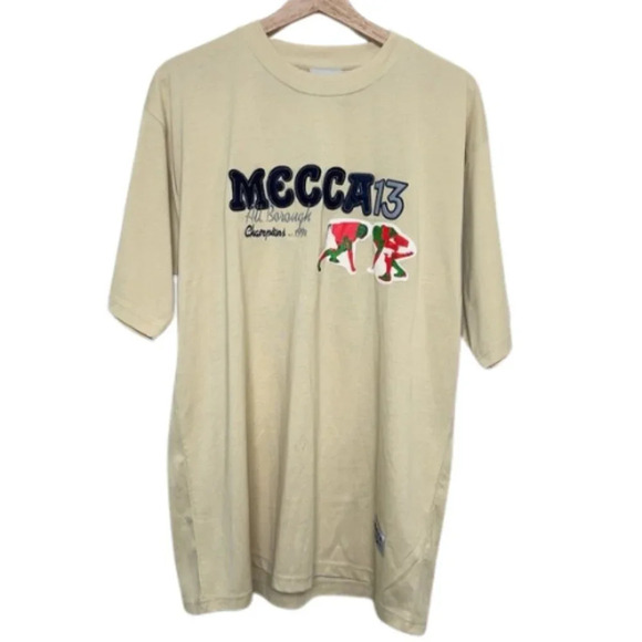 mecca Other - Mecca Mens Medium Short Sleeve Vintage Embroidered Print Logo Tshirt